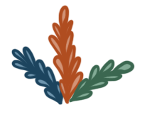 Illustration de petites feuilles colorées